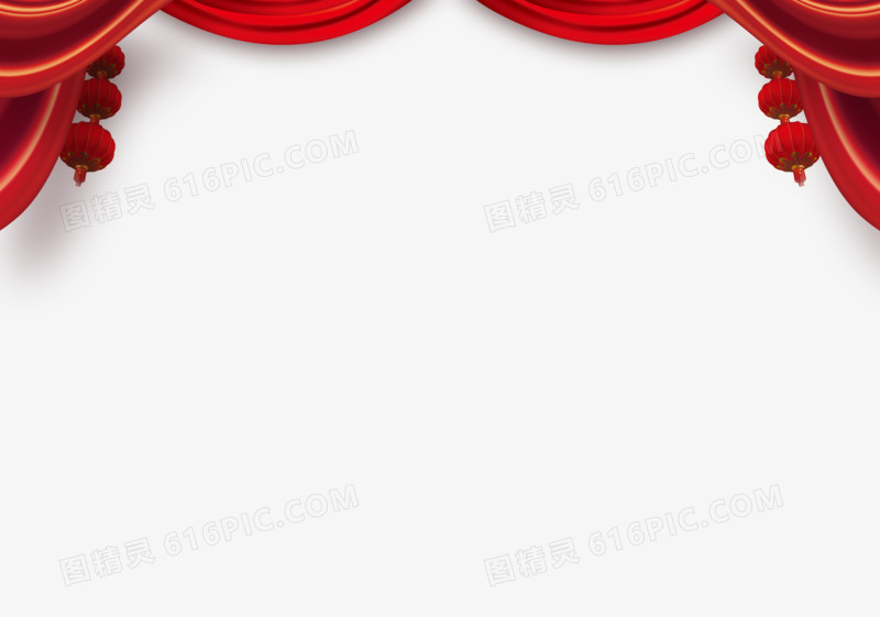 舞台窗帘红色帘布装饰图片