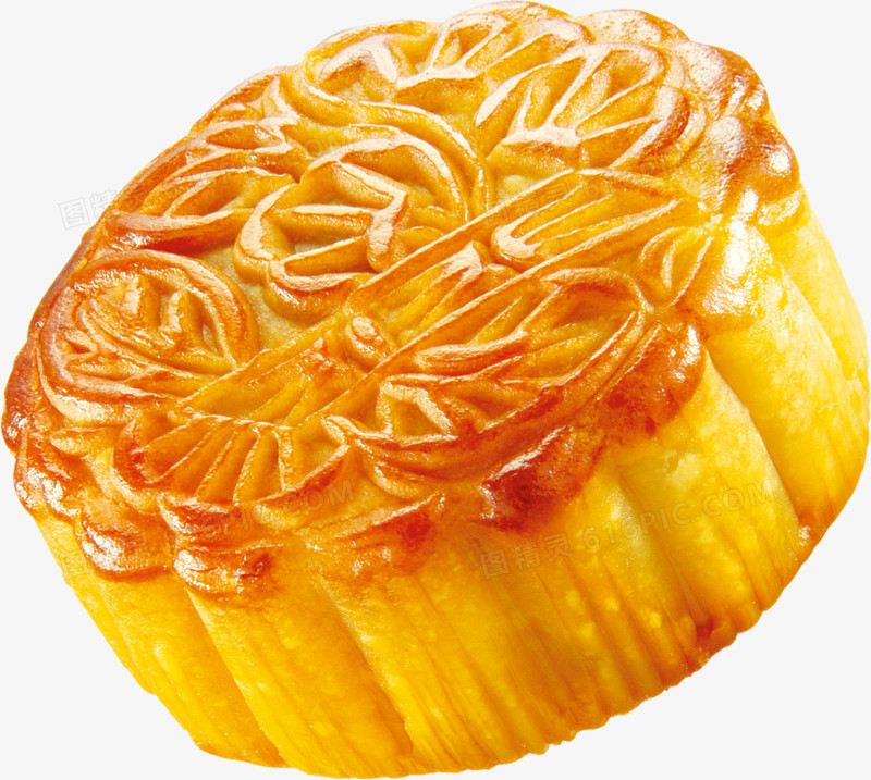中秋节黄色月饼花纹