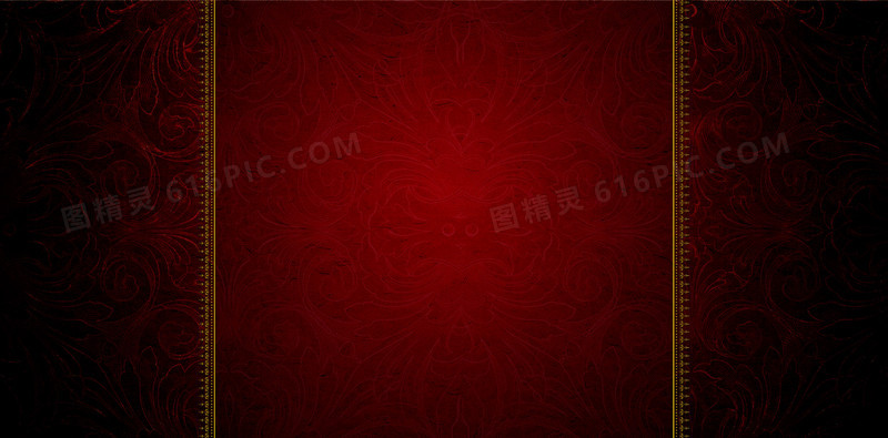 红色中国风花纹固定背景