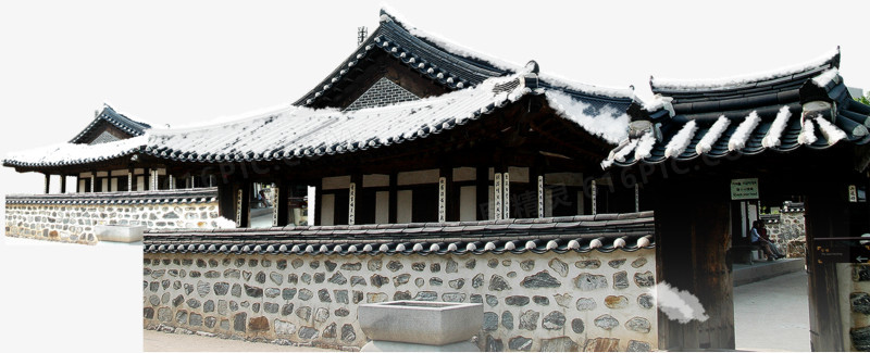 韩国复古冬季院子
