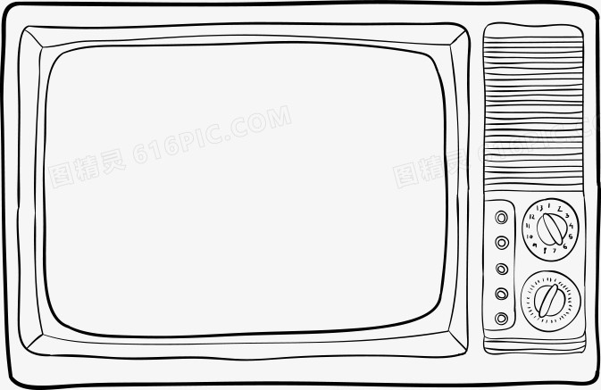 电视机设计素描图片