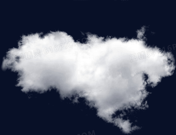 卡通白色云朵形状合成