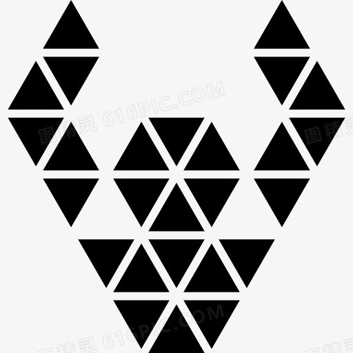 多边形装饰小三角形图标