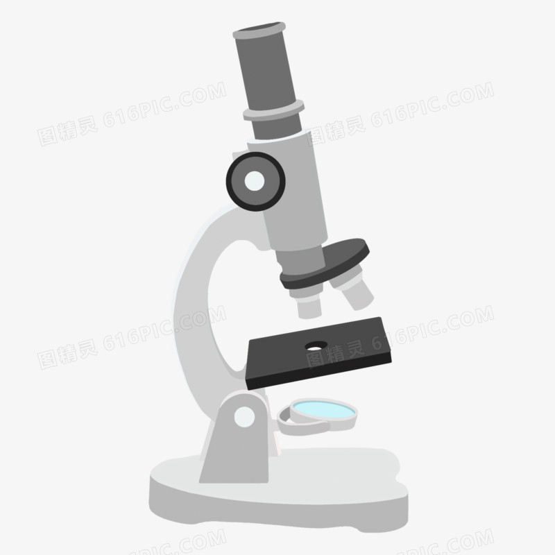 卡通手绘化学实验器材显微镜