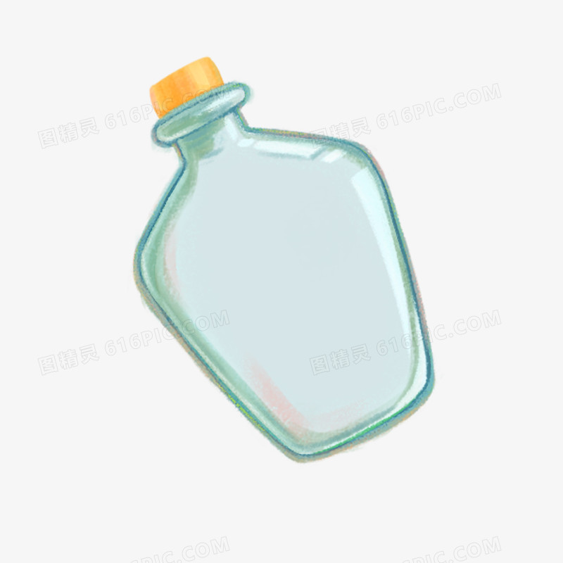 卡通手绘玻璃瓶子元素