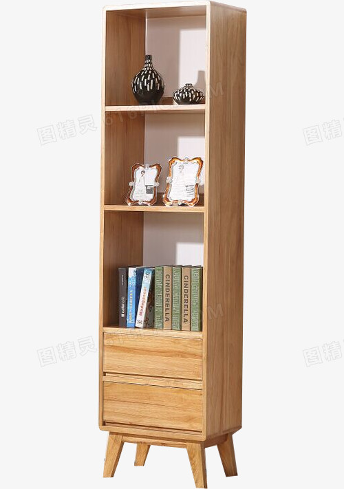 日式全实木书架