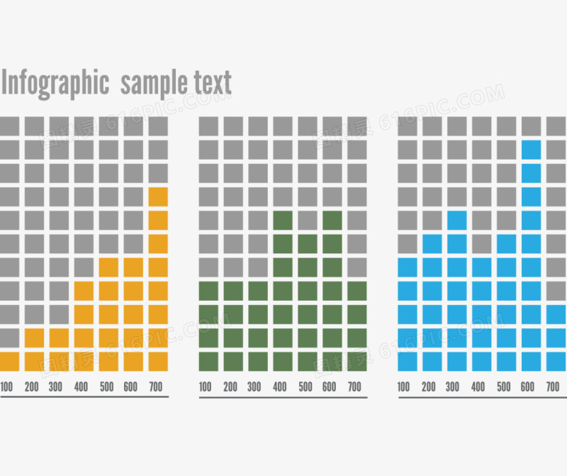 矢量ppt素材纯色表格数据比例