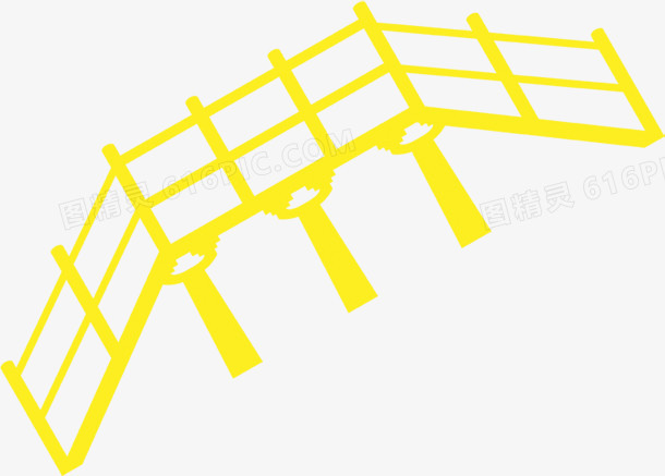 黄色鹊桥简笔画