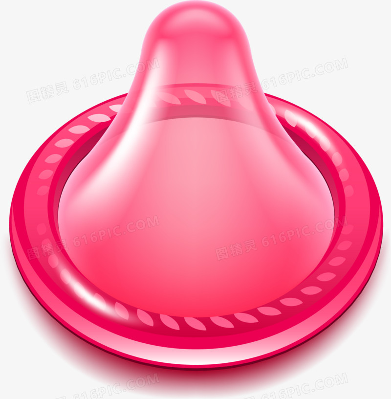 矢量粉色避孕套