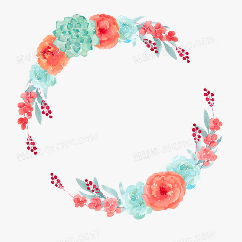 手绘花环
