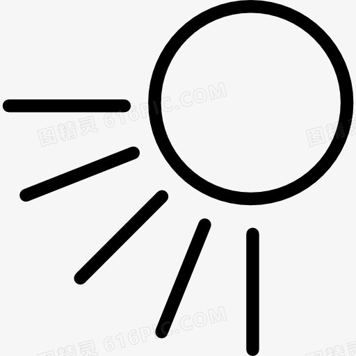 晴天太阳象征图标