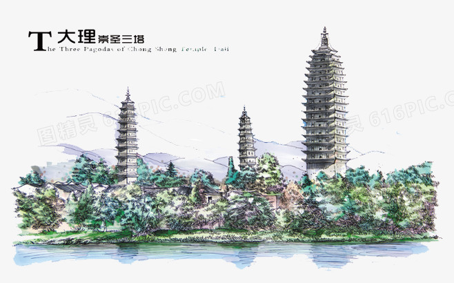 手绘建筑