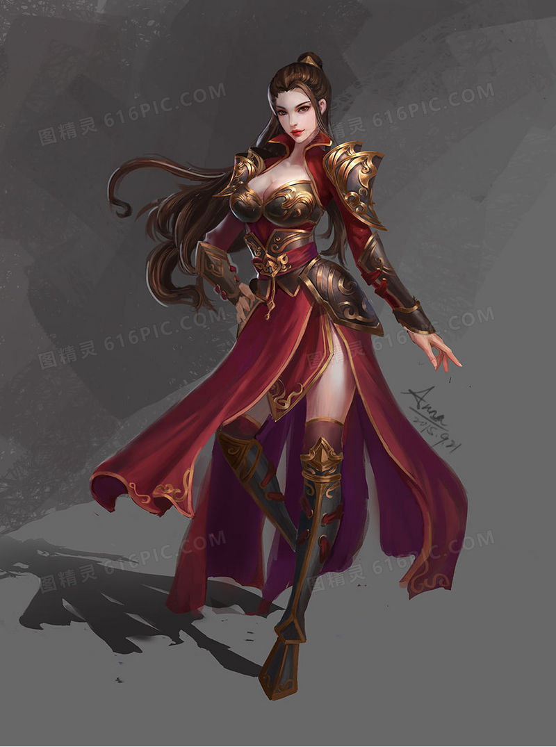将女风格游戏插画
