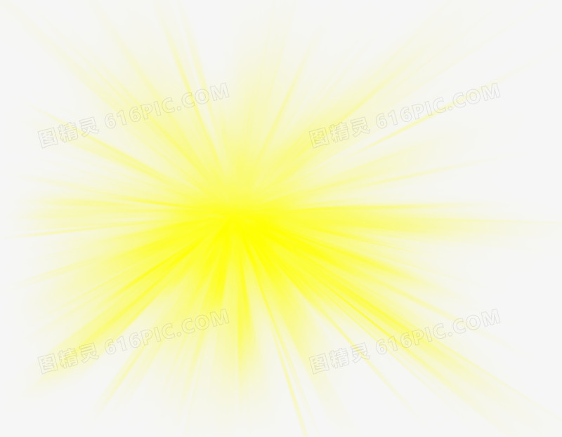 黄色放射星光设计创意