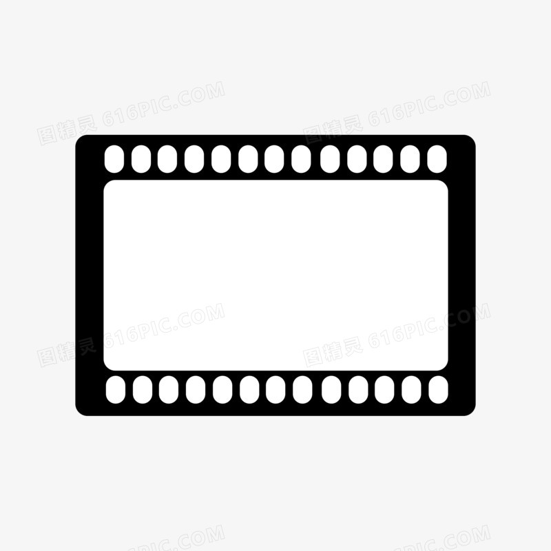 黑白电影彩排电影框素材