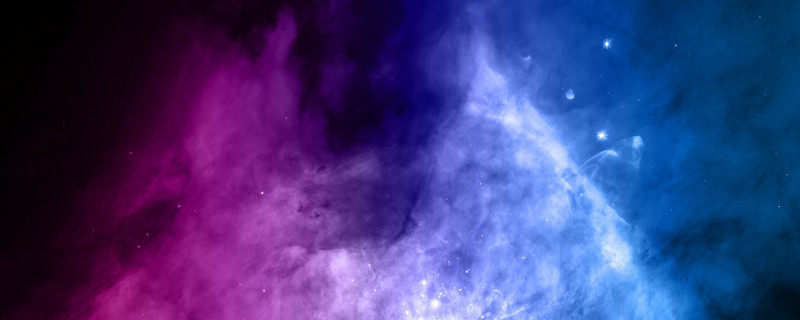 紫蓝色混合云彩星空