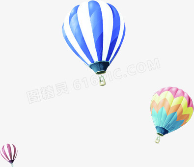 彩色春天飘浮设计热气球
