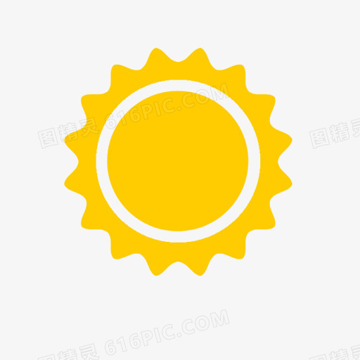 太阳黄太阳图标装饰