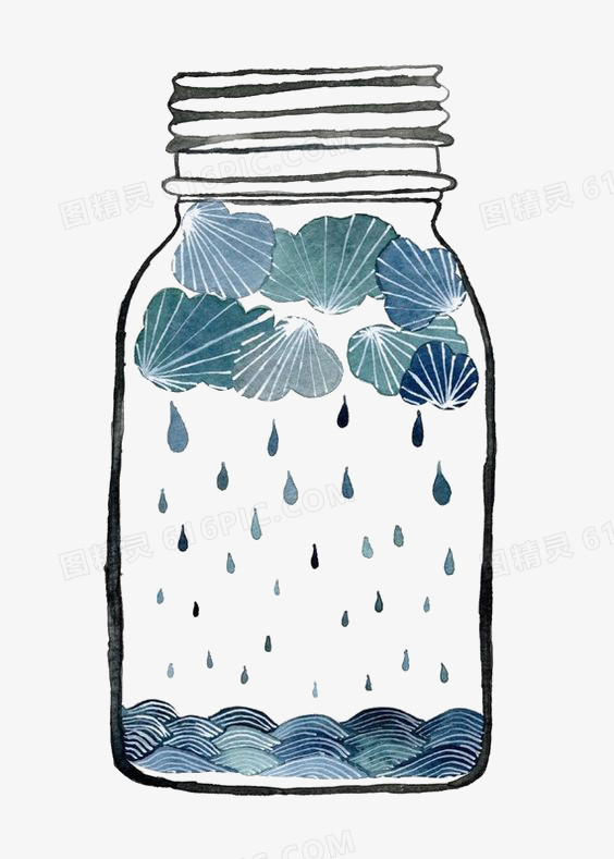 雨滴瓶子
