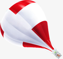 红白相间热气球