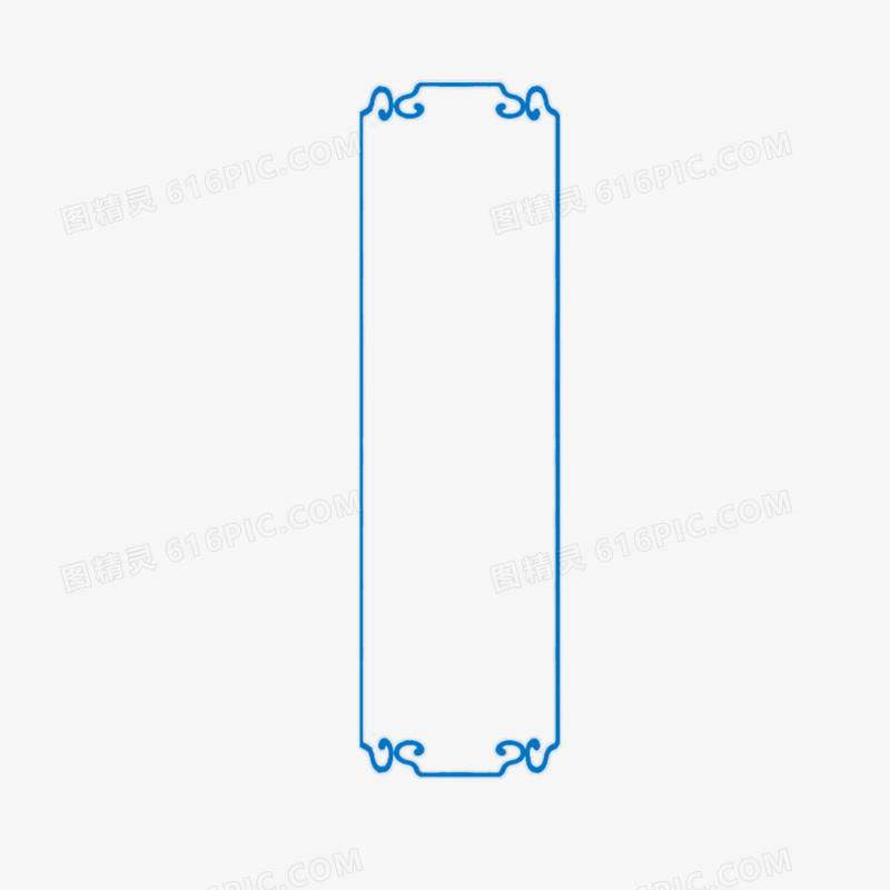 中国风边框蓝色