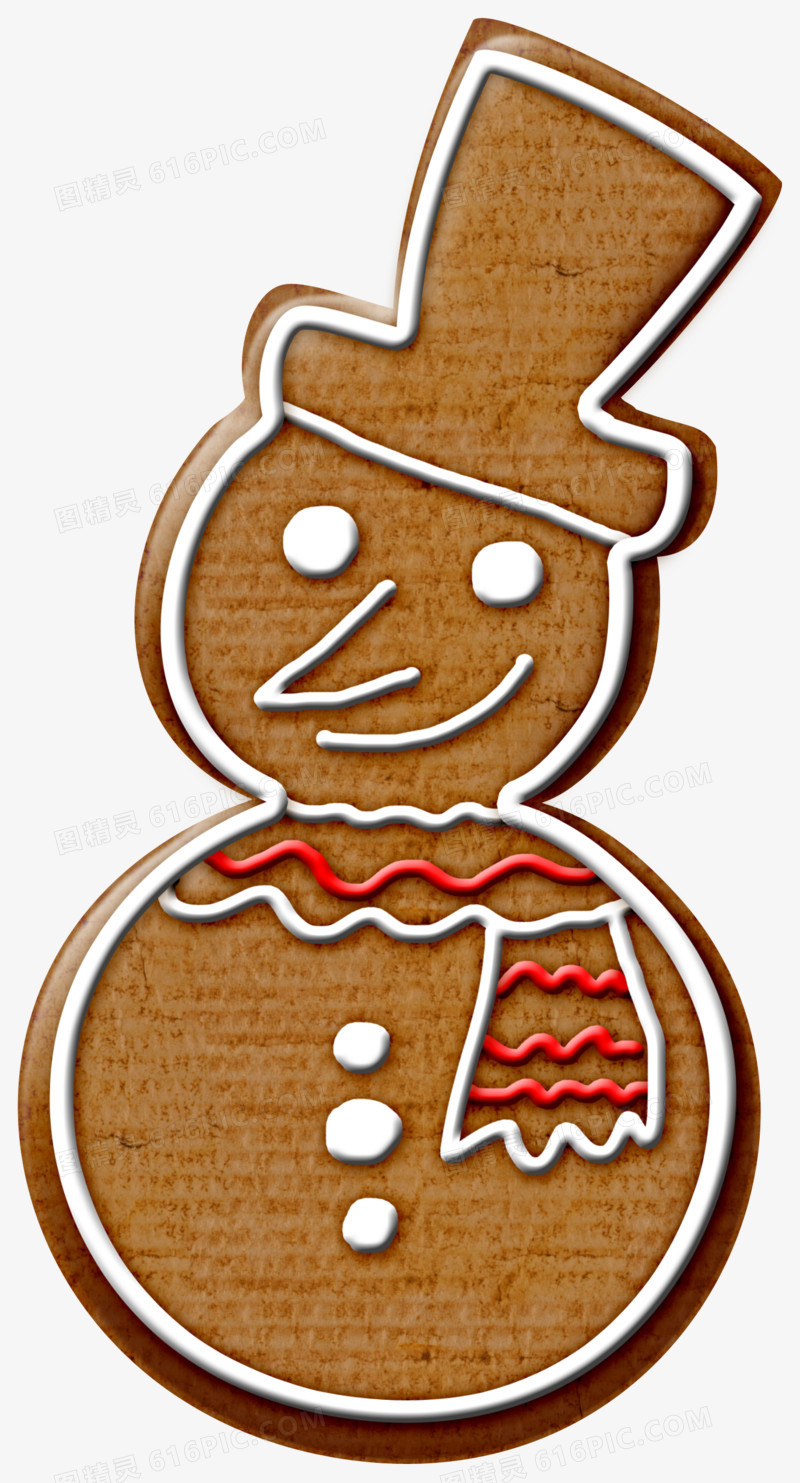 圣诞节卡通雪人饼干素材