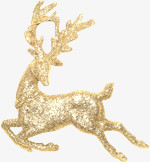 金色闪闪的圣诞麋鹿