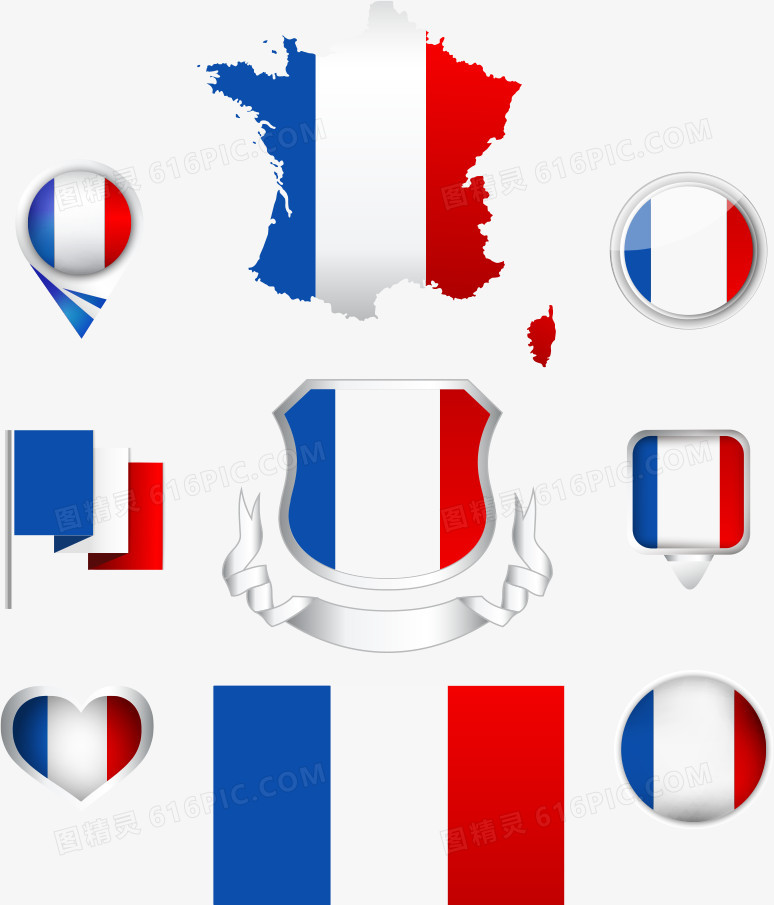 矢量法国国旗