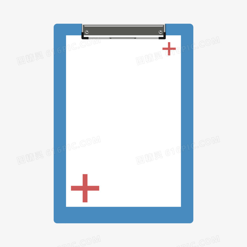 手绘文件夹式医疗边框元素