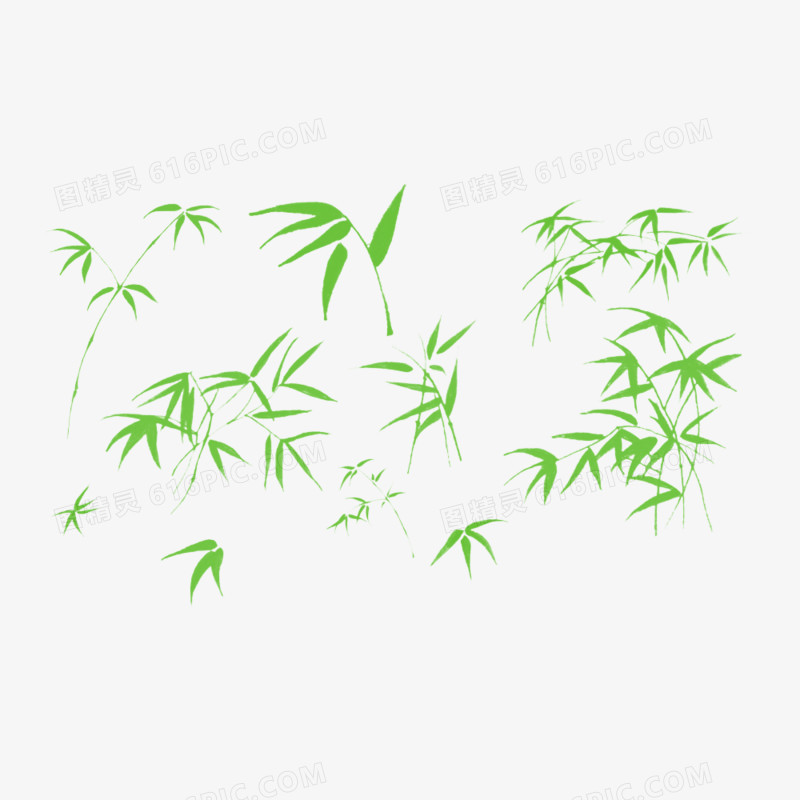 竹叶图标卡通竹子图片 清新竹子竹叶