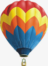 颜色独特的热气球促销海报素材
