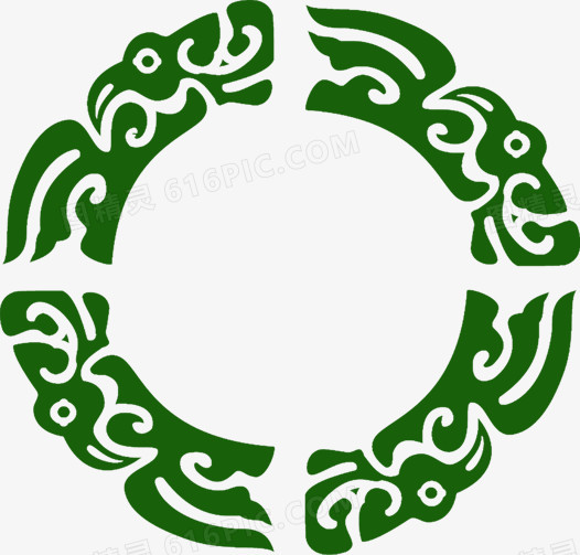 绿色中式花纹设计