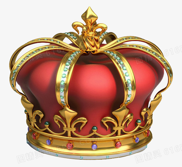 红色立体手绘皇冠