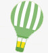 绿色热气球简笔画