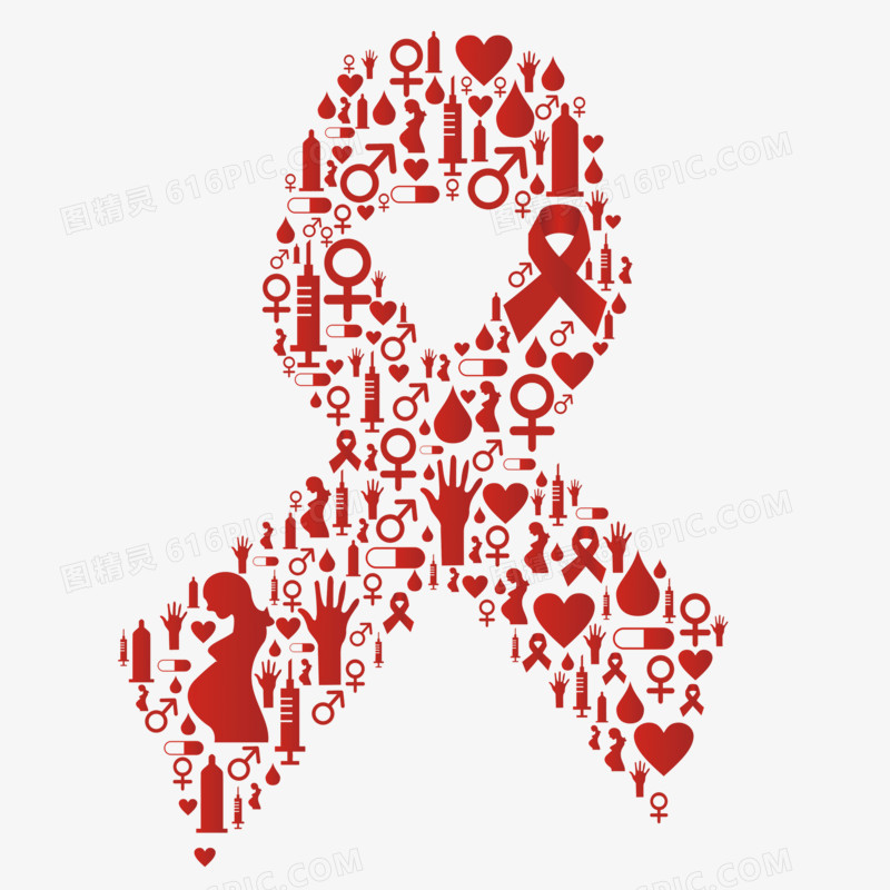 艾滋拼贴红领巾造型