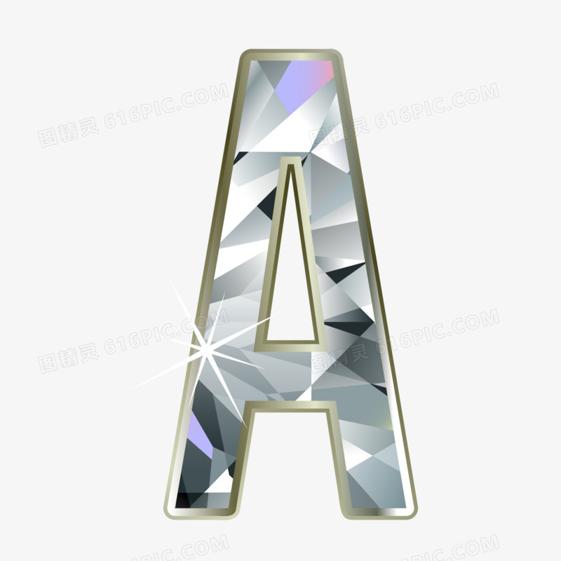 钻石英文字母A