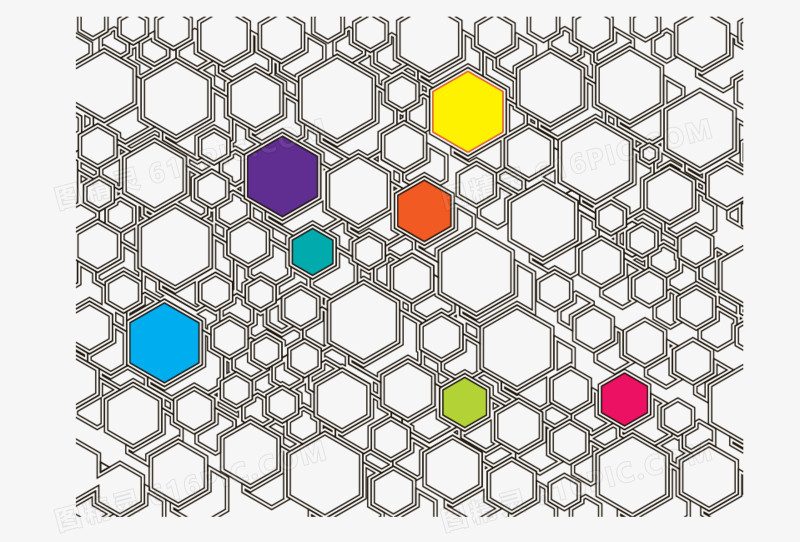 矢量六边形素材