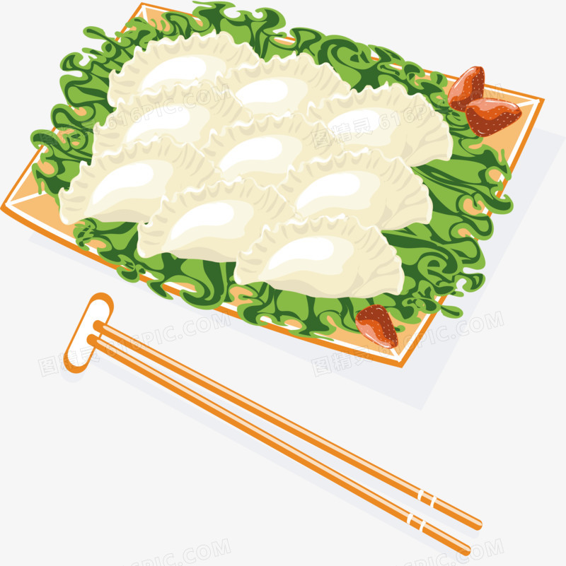 饺子矢量图