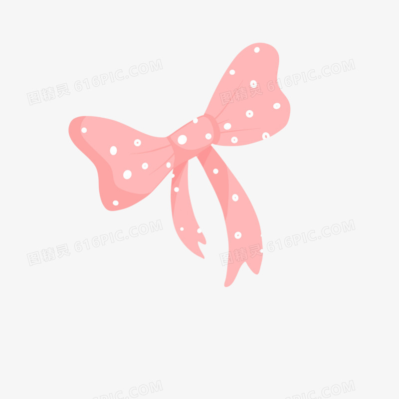 粉色手绘可爱小清新蝴蝶结装饰元素