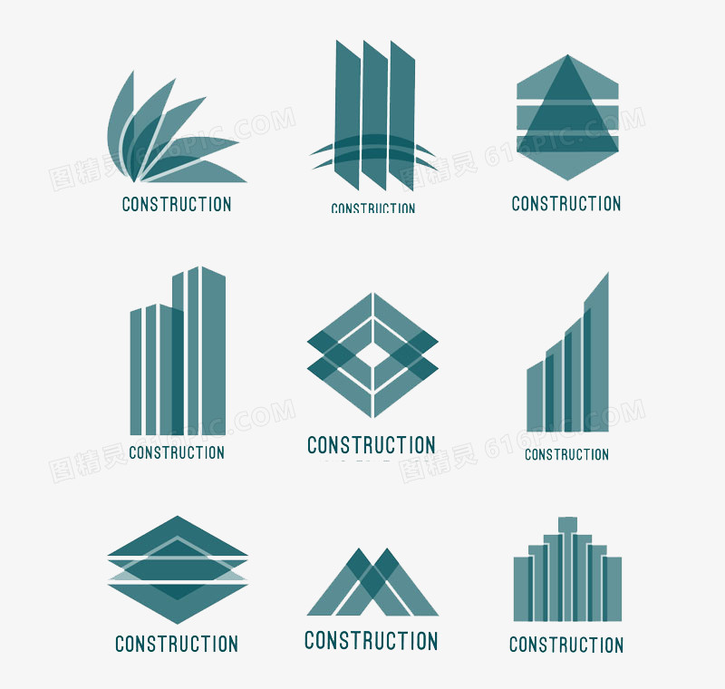 抽象建筑标志矢量素材