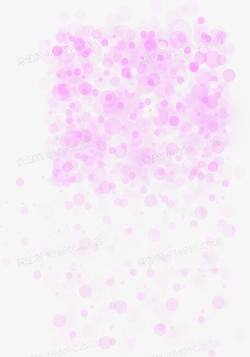 紫色梦幻手绘圆形气泡