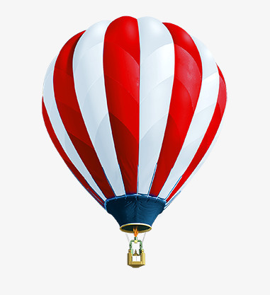 红白蒸汽球热气球图标