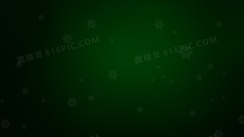 绿色渐变雪花海报