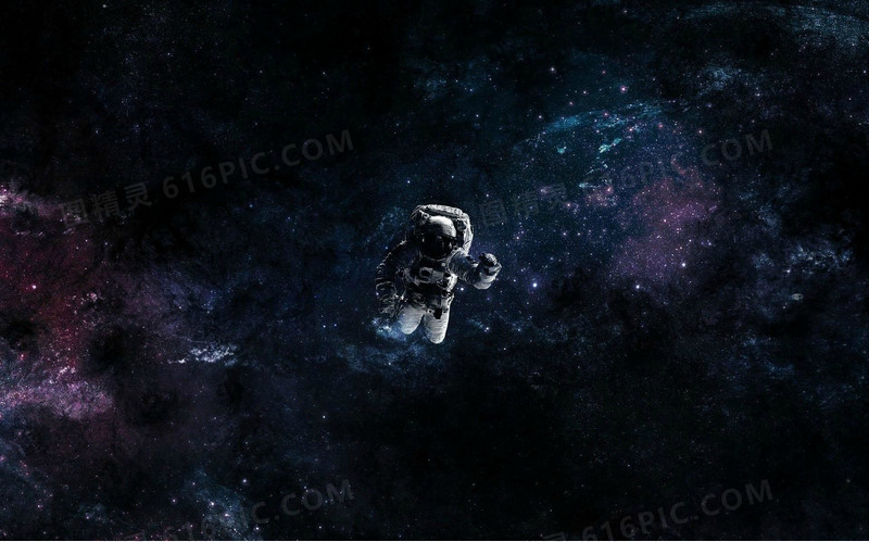 宇宙中的宇航员海报背景