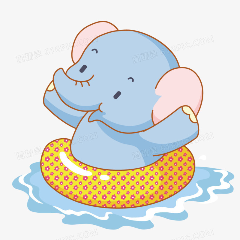 游泳圈里的大象