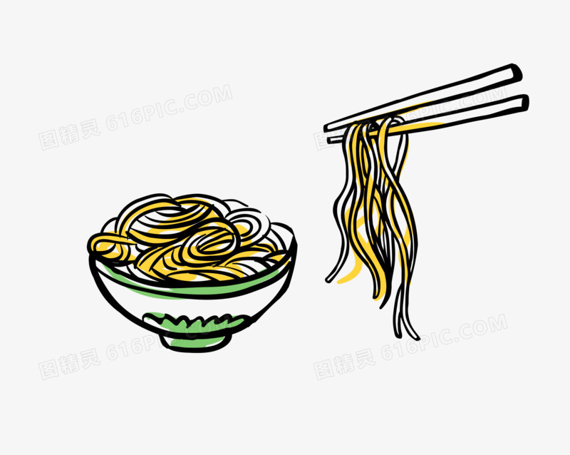 手绘中国传统食物矢量图