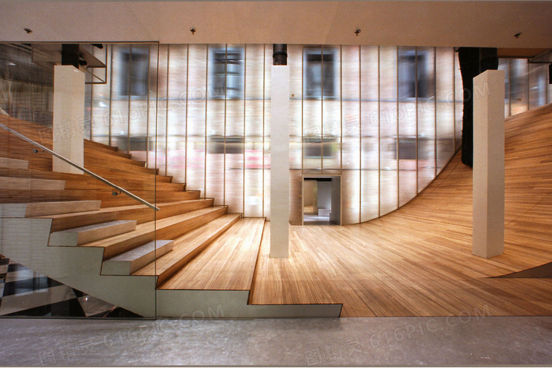 空间式室内楼梯木地板个性设计