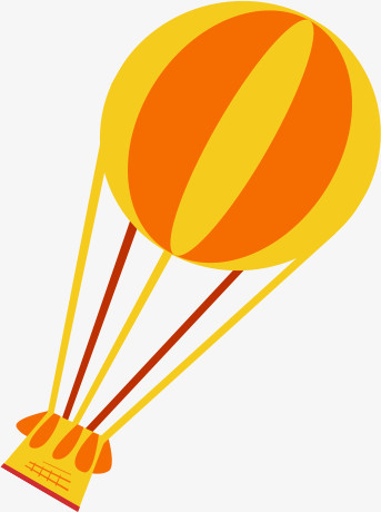 创意手绘扁平热气球造型元素
