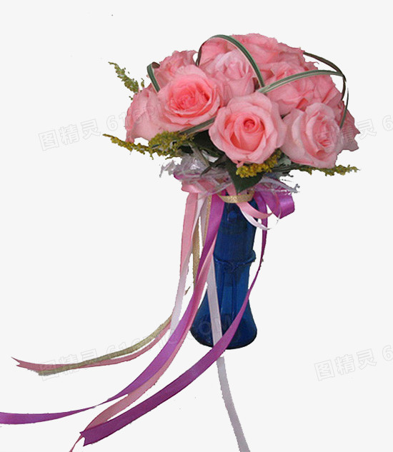 手绘绣球花朵图精灵为您提供新娘捧花玫瑰免费下载,本设计作品为新娘