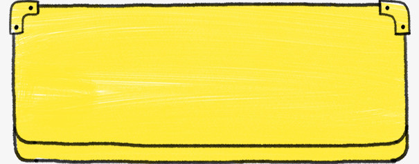 黄色卡通长条促销标签